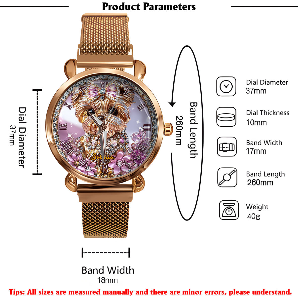 Yorkshire Terrier Lover - Personalized Dog Women Hand Watch