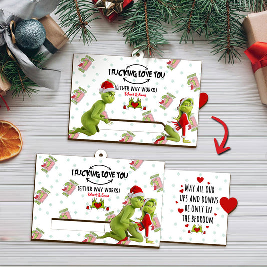 Noël du Grinch - Ornement coulissant personnalisé en forme d'étole de Noël
