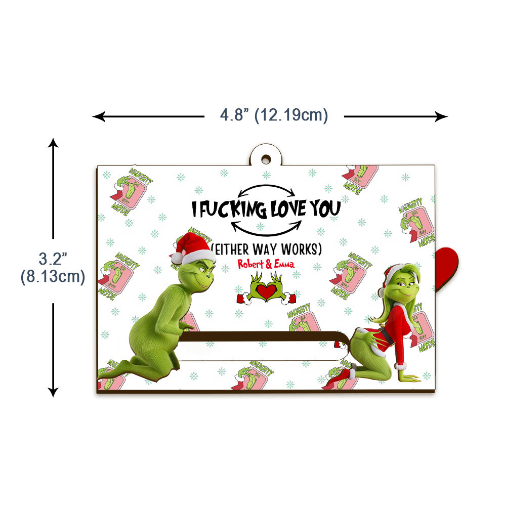 Noël du Grinch - Ornement coulissant personnalisé en forme d'étole de Noël