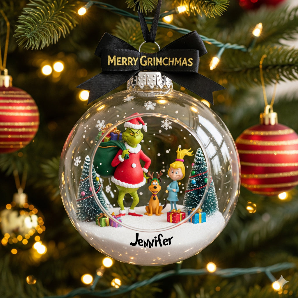 Joyeux Grinchmas - Étole de Noël personnalisée