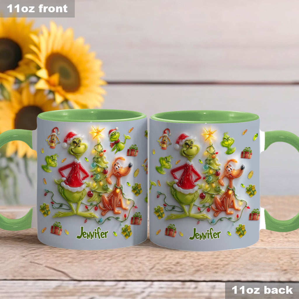 Merry Greenmas - Personalized Stole Christmas Accent Mug