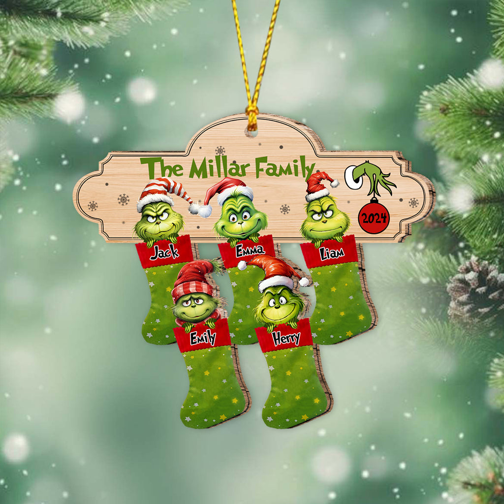 Merry Grinchmas - Personalized Stole Christmas Ornament