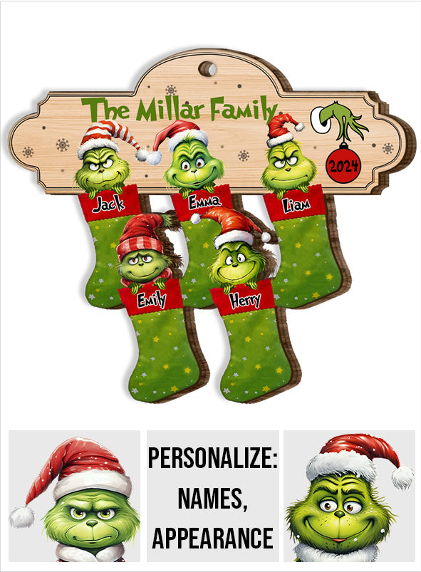 Merry Grinchmas - Personalized Stole Christmas Ornament