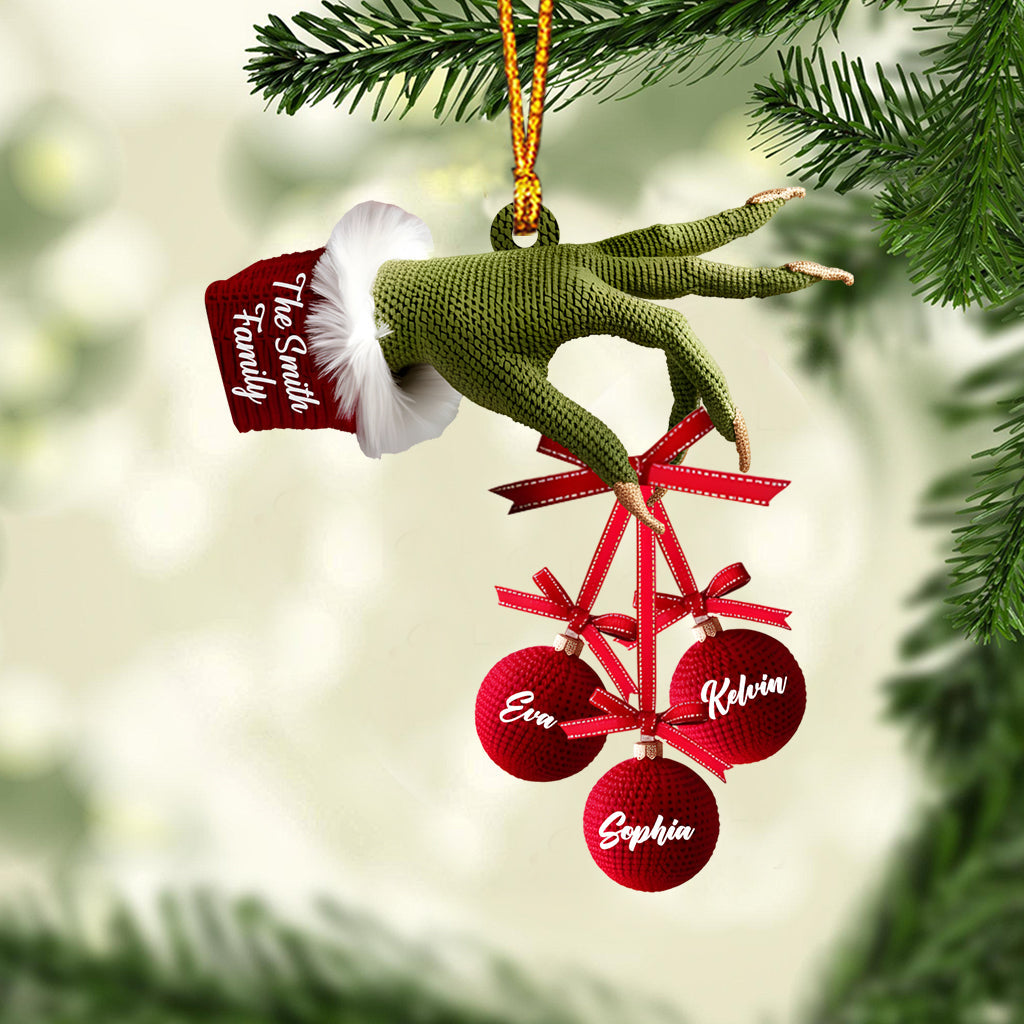 Happy Family - Personalized Stole Christmas Ornament