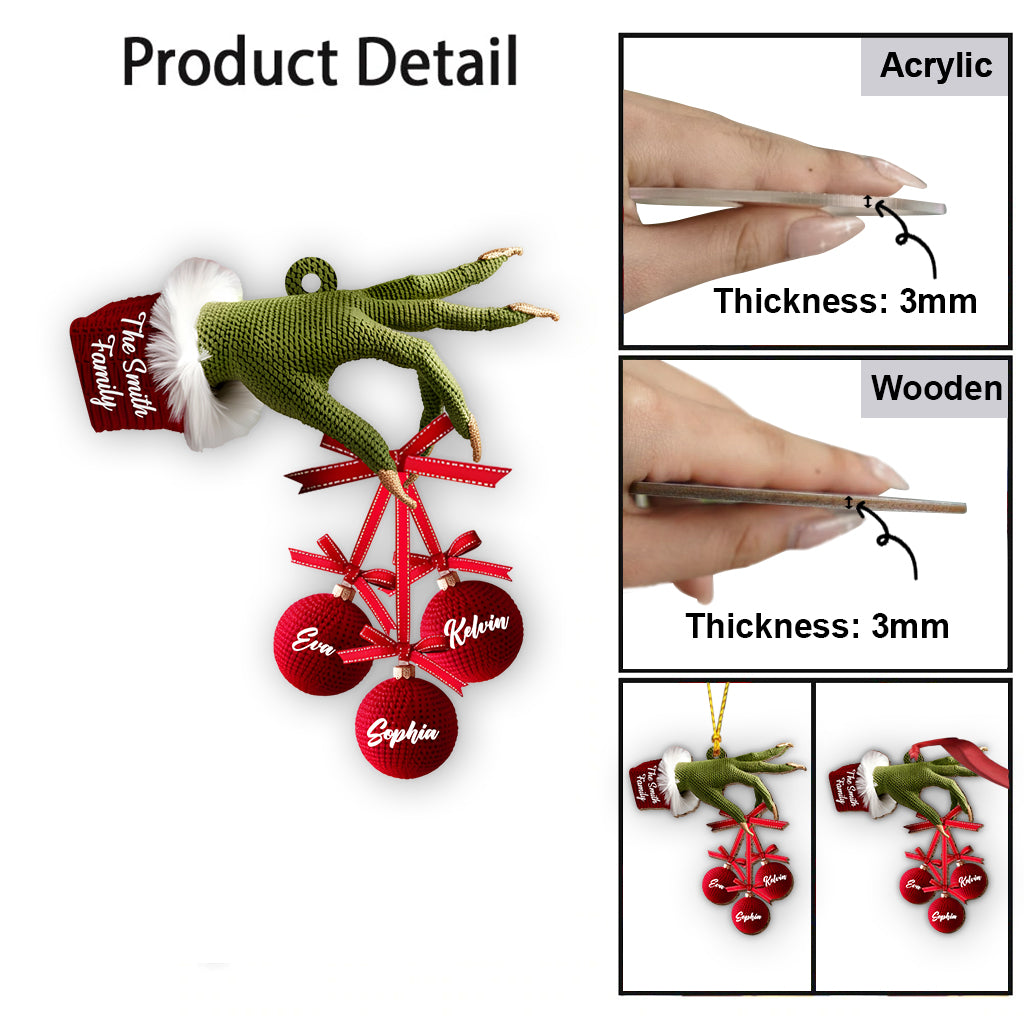 Happy Family - Personalized Stole Christmas Ornament