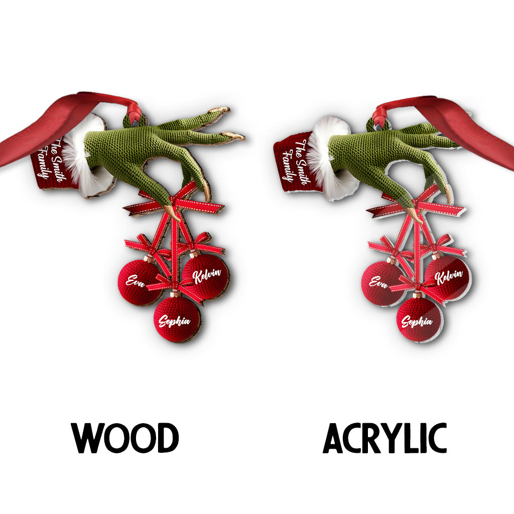 Happy Family - Personalized Stole Christmas Ornament