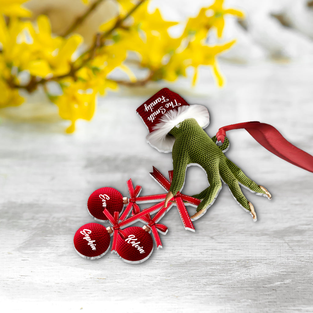 Happy Family - Personalized Stole Christmas Ornament