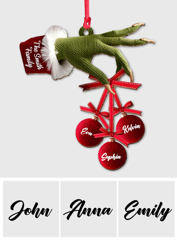 Happy Family - Personalized Stole Christmas Ornament