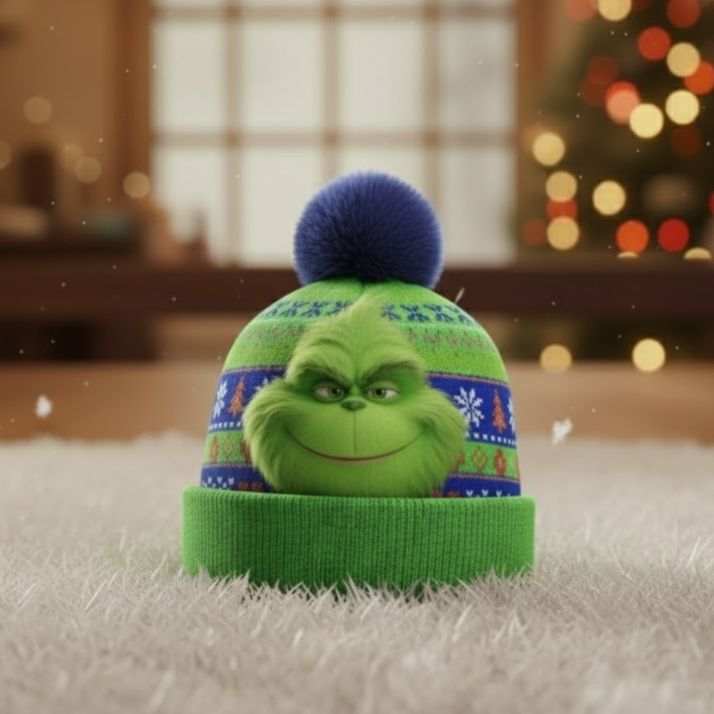 Noël Green Monster - Bonnet de Noël personnalisé avec étole