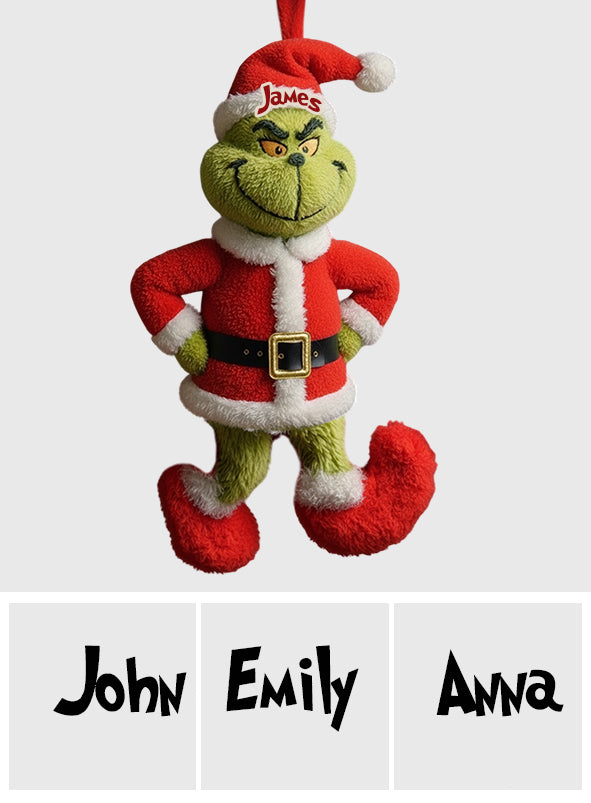 Merry Grinchmas - Personalized Stole Christmas Shaped Christmas Stocking