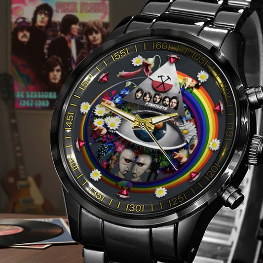 Pink Fl Rock Band - 60e anniversaire - Montre à aiguilles The Prism personnalisée