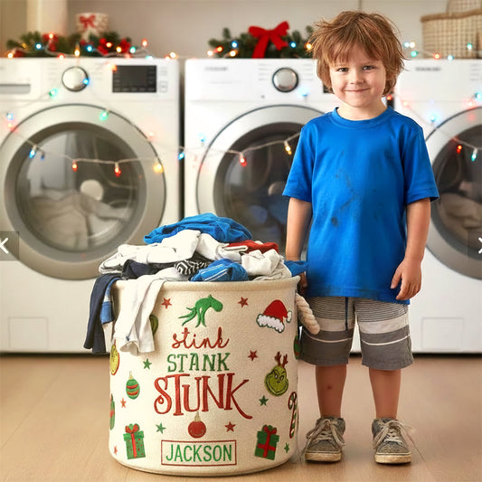 Stink Stank Stunk - Panier de rangement de Noël personnalisé Stole