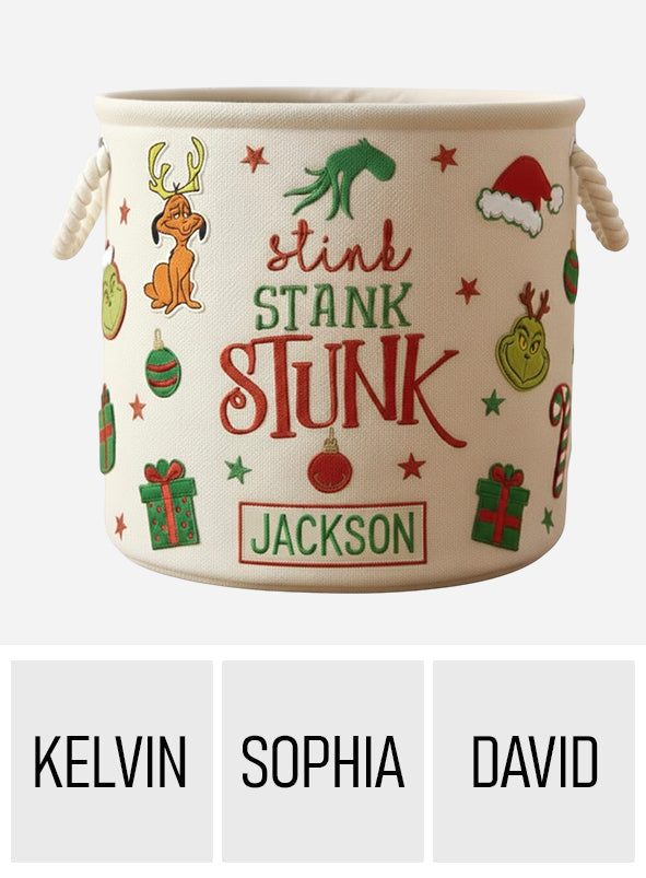 Stink Stank Stunk - Panier de rangement de Noël personnalisé Stole