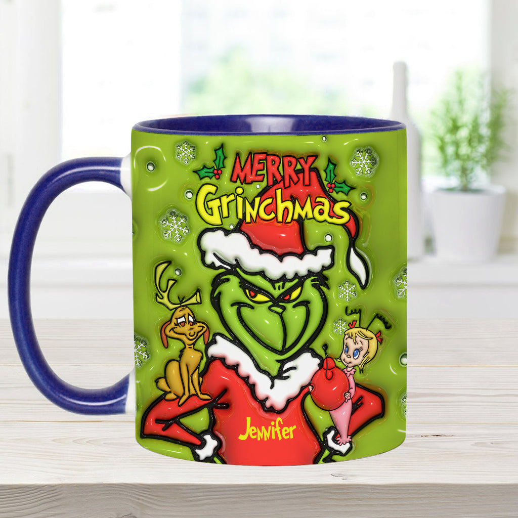 Merry Grinchmas - Personalized Stole Christmas Accent Mug
