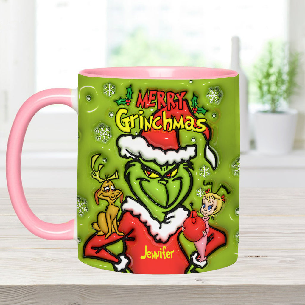 Merry Grinchmas - Personalized Stole Christmas Accent Mug
