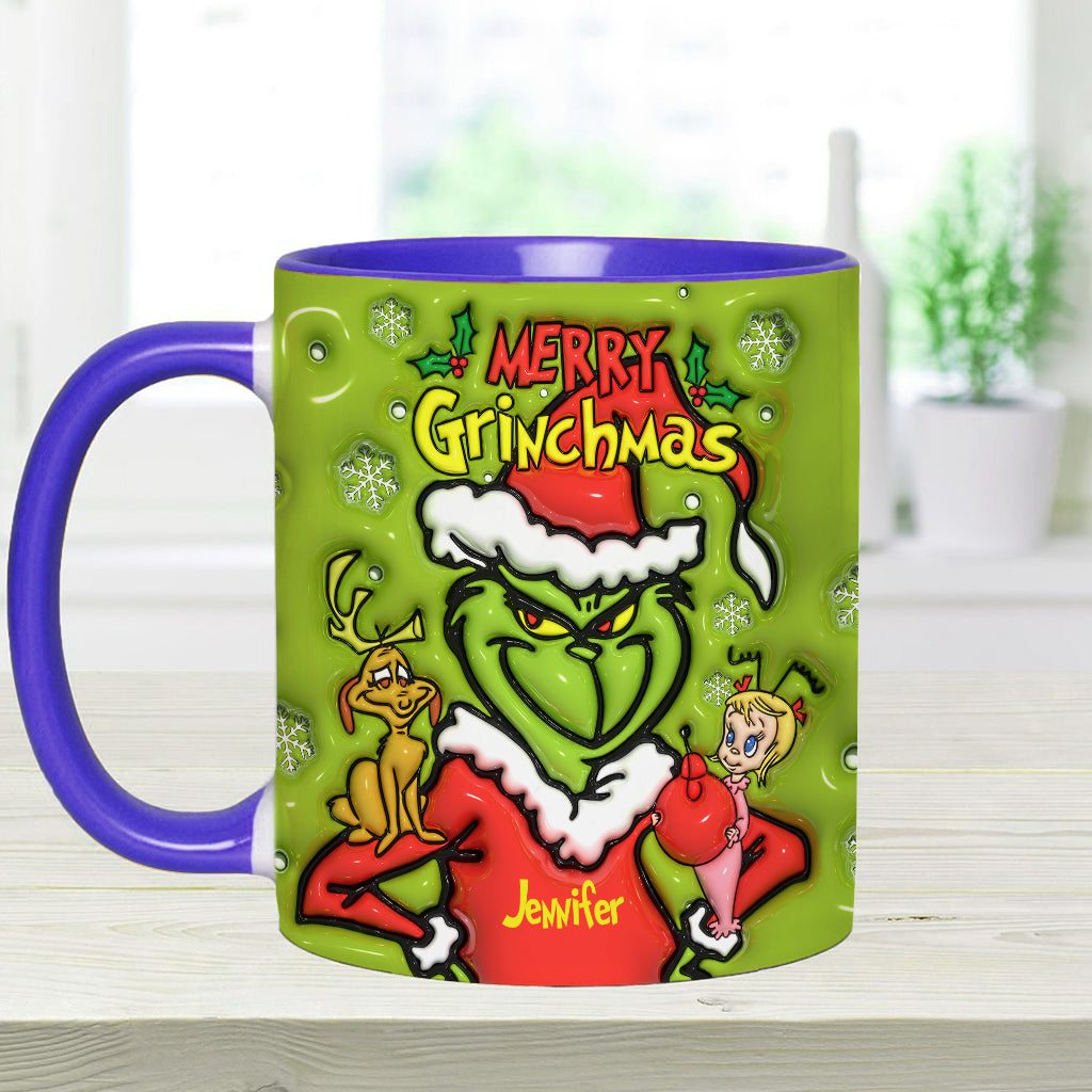 Merry Grinchmas - Personalized Stole Christmas Accent Mug