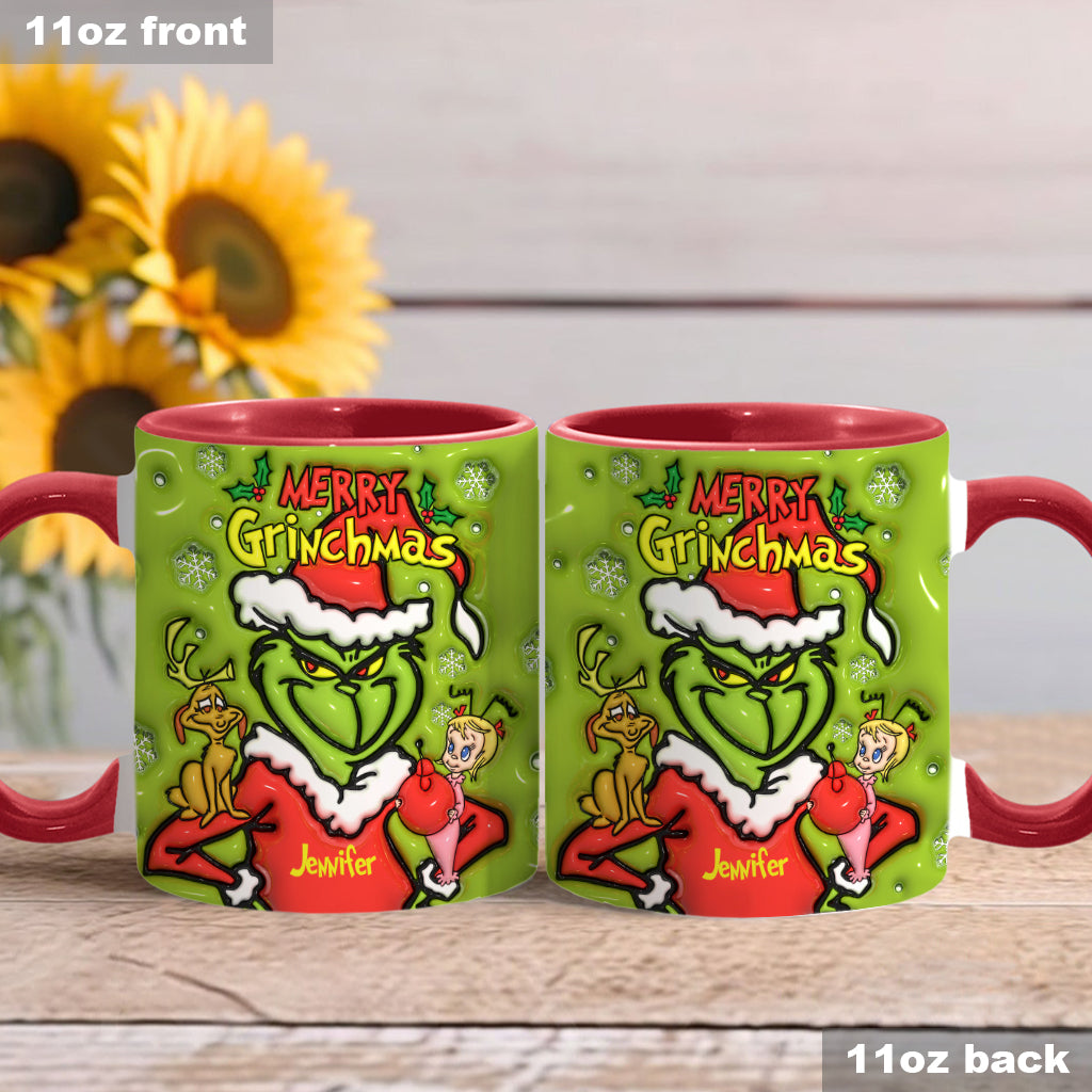 Merry Grinchmas - Personalized Stole Christmas Accent Mug