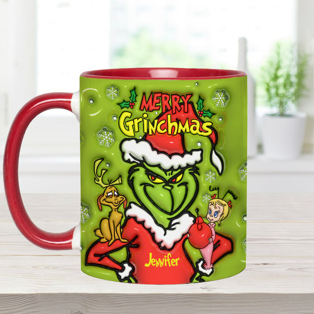Merry Grinchmas - Personalized Stole Christmas Accent Mug