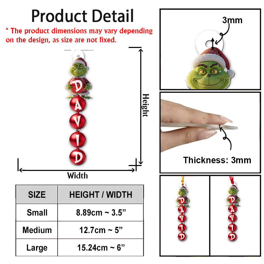 Joyeux Grinchmas - Étole de Noël personnalisée et transparente