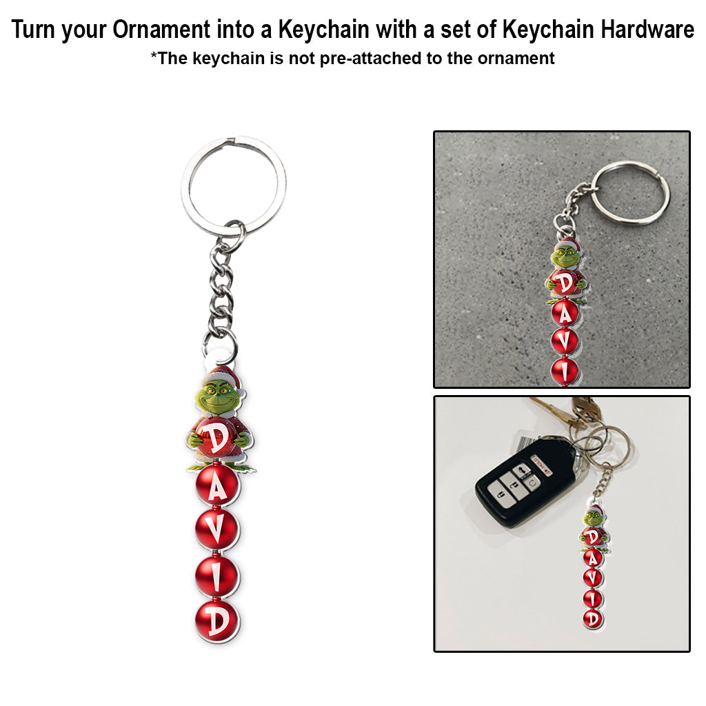 Joyeux Grinchmas - Étole de Noël personnalisée et transparente