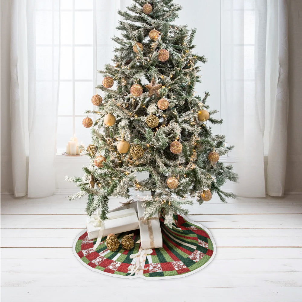 Green Naughty 3D Abyss Christmas Stolen Gifts - Personalized Stole Christmas Tree Skirt