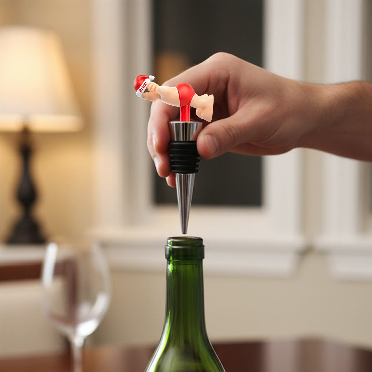 Naughty Christmas - Perfect Xmas Gift For Him - Personalized Stole Christmas Bottle Stopper
