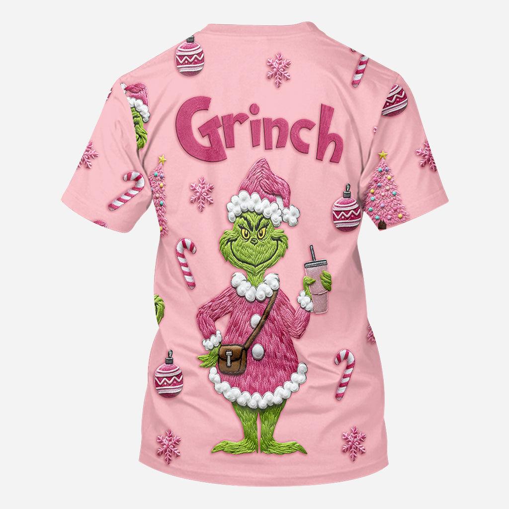 Joyeux Grinchmas - T-shirt personnalisé avec étole de Noël