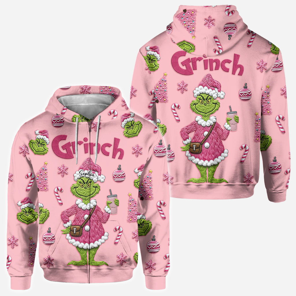 Joyeux Grinchmas - T-shirt personnalisé avec étole de Noël