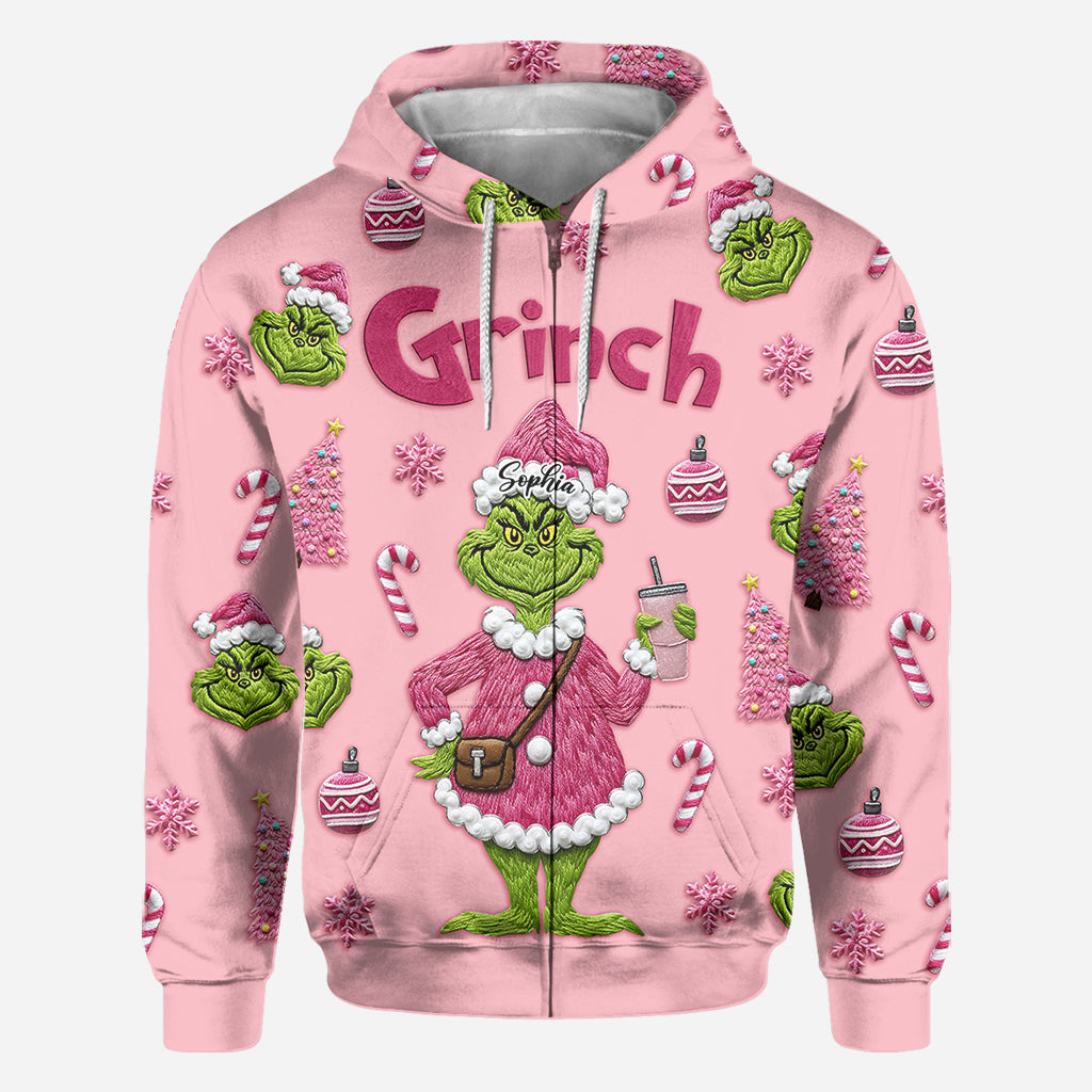 Joyeux Grinchmas - T-shirt personnalisé avec étole de Noël