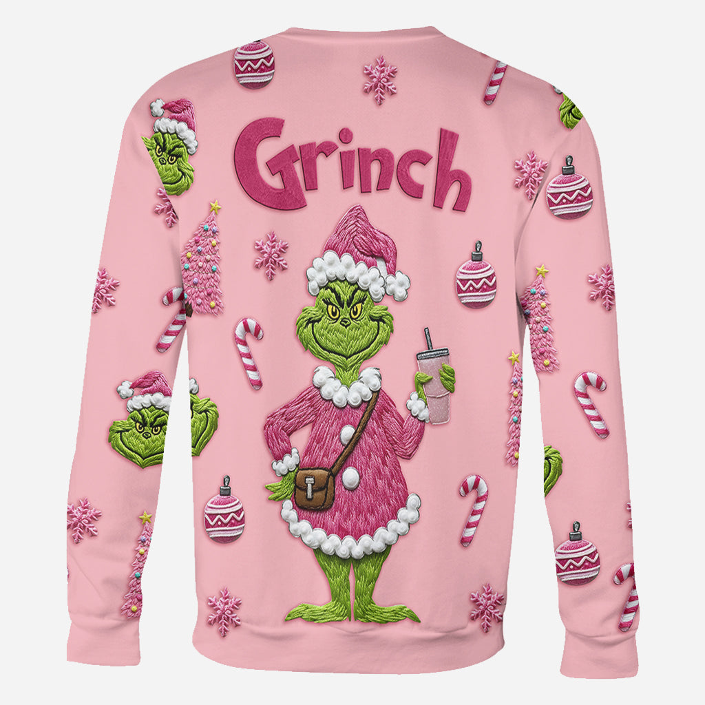 Joyeux Grinchmas - T-shirt personnalisé avec étole de Noël