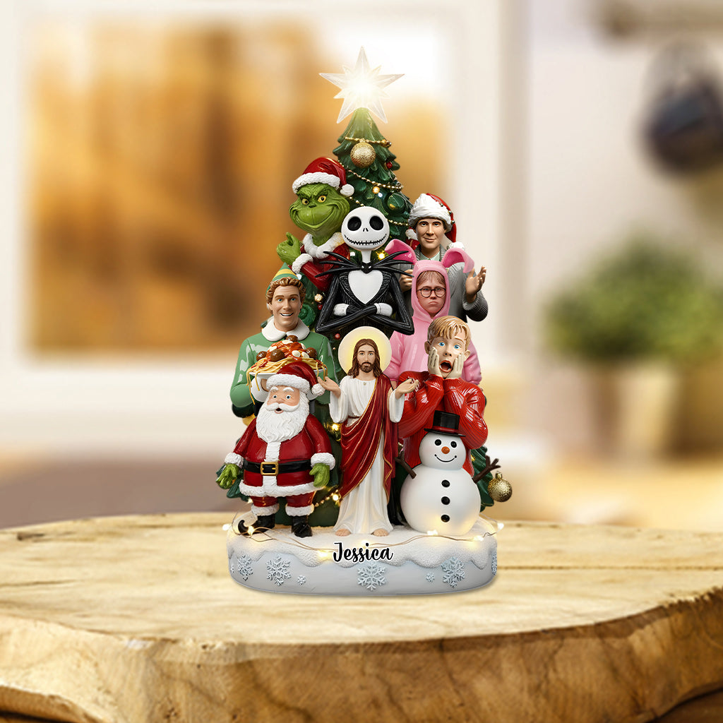 Joyeux Noël - Étole de Noël personnalisée sur plaque acrylique en forme personnalisée
