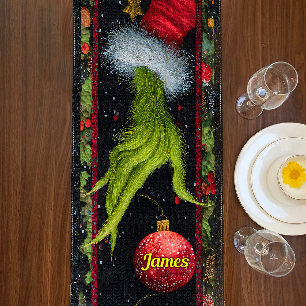 Happy Family - Personalized Stole Christmas Table Runner
