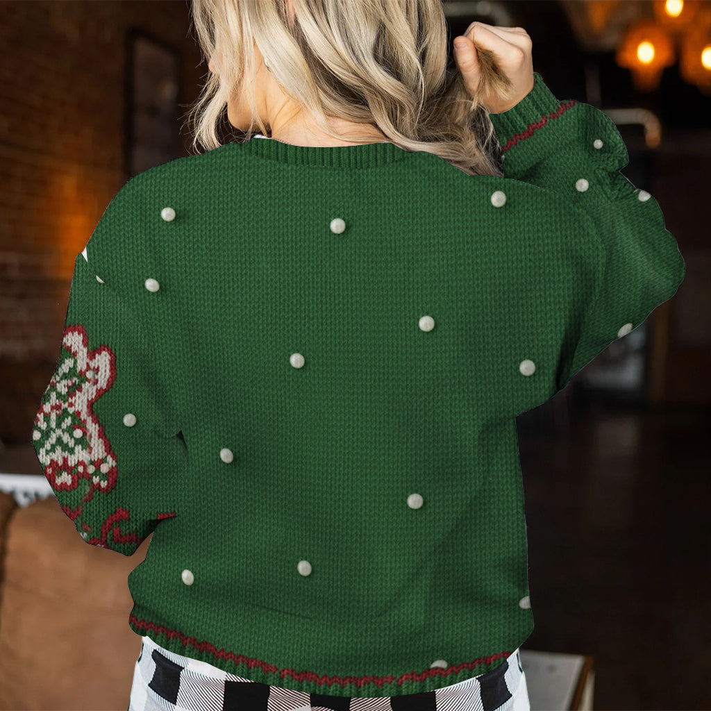 Humeur coquine de Greenmas - Étole de Noël personnalisée Pull moche