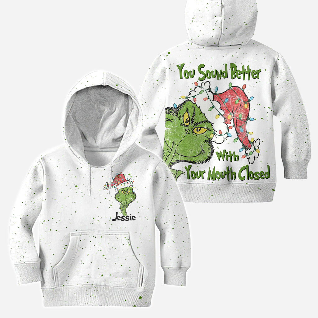 Joyeux Noël ! - Sweat à capuche et legging personnalisés avec étole de Noël