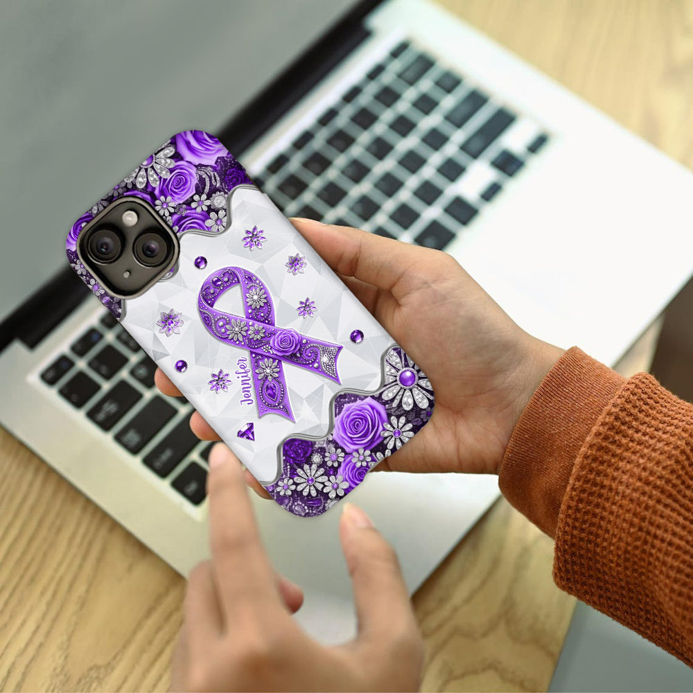 Cancer Awareness - Personalized Pancreatic Cancer Awareness Full Print Phone Case