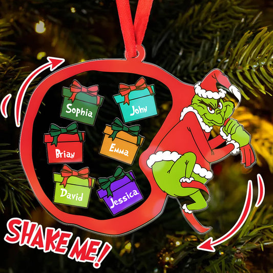Grichmas 2025 - Étole de Noël personnalisée, ornement à secouer à 3 couches