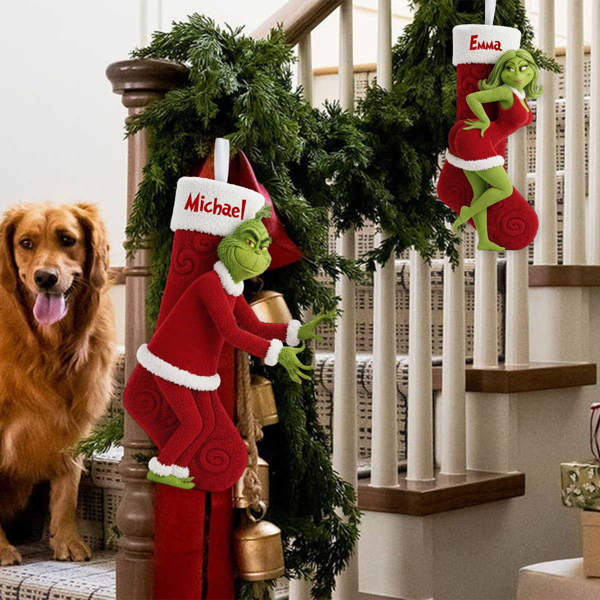 Fêtes ludiques - Chaussette de Noël personnalisée en forme de couple