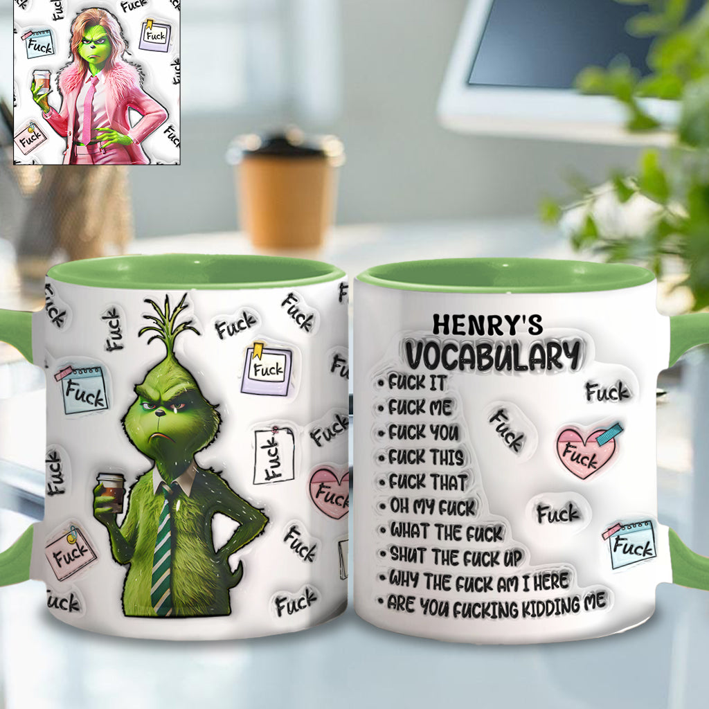 My Vocabulary - Personalized Stole Christmas Accent Mug