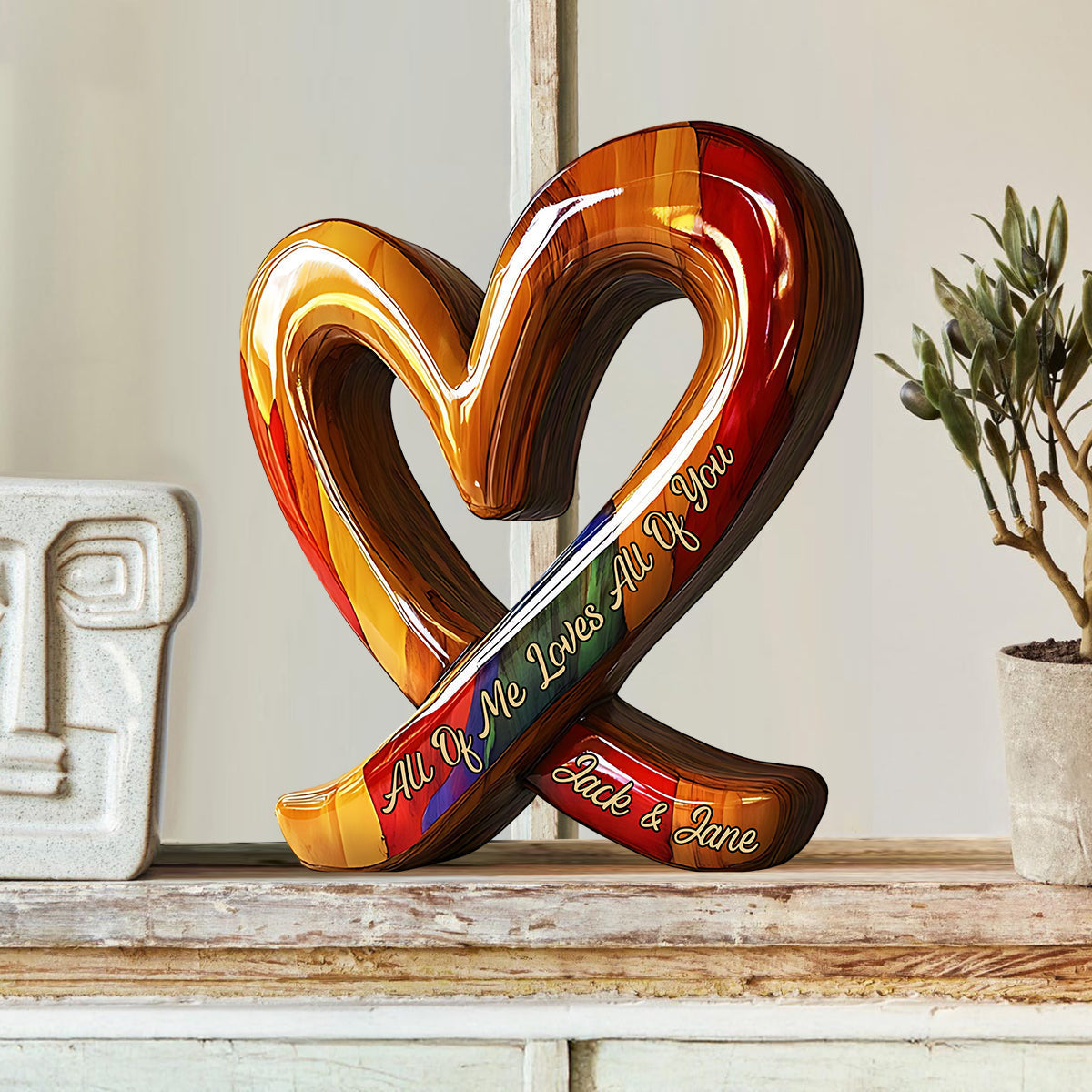 Toi et moi, on gère - Plaque en bois personnalisée pour couple