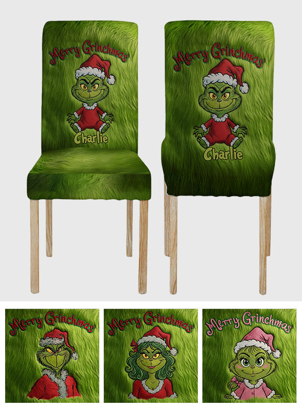 Mischievous Family - Personalized Stole Christmas Chair Cover Set
