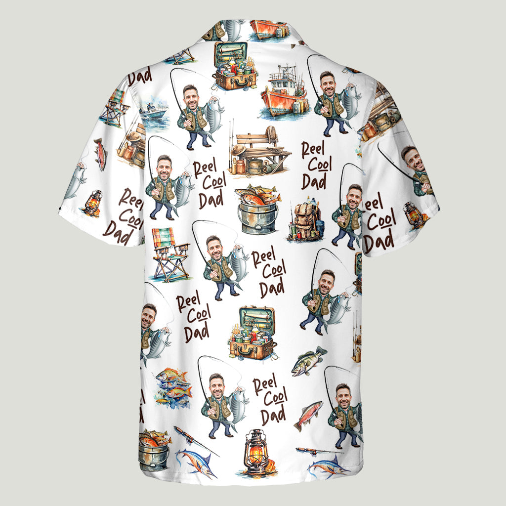 Papa cool - Chemise hawaïenne de pêche personnalisée