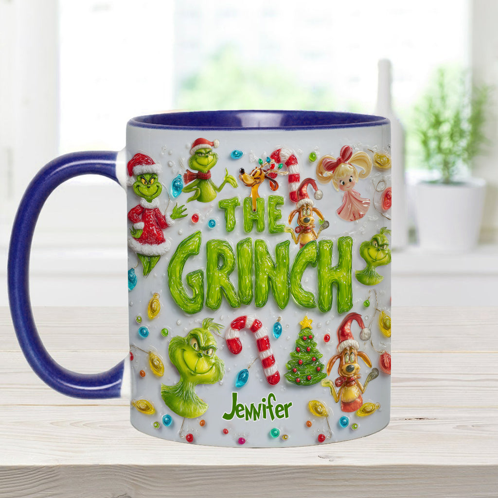 Joyeux Noël Vert - Mug décoratif personnalisé avec étole
