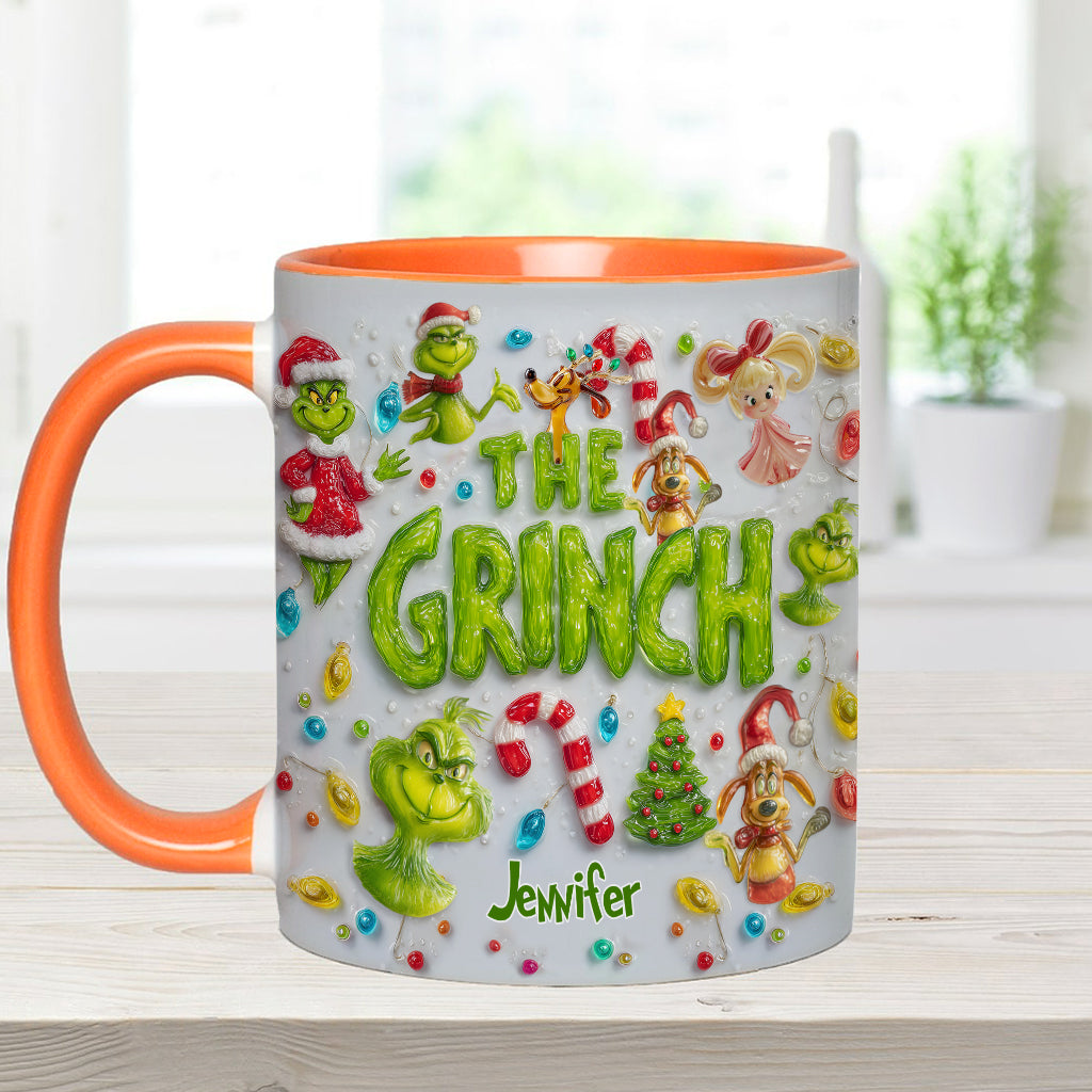 Joyeux Noël Vert - Mug décoratif personnalisé avec étole