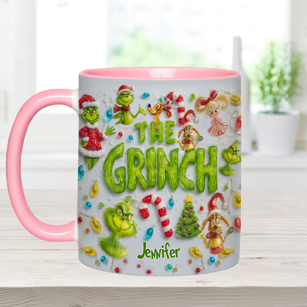 Joyeux Noël Vert - Mug décoratif personnalisé avec étole