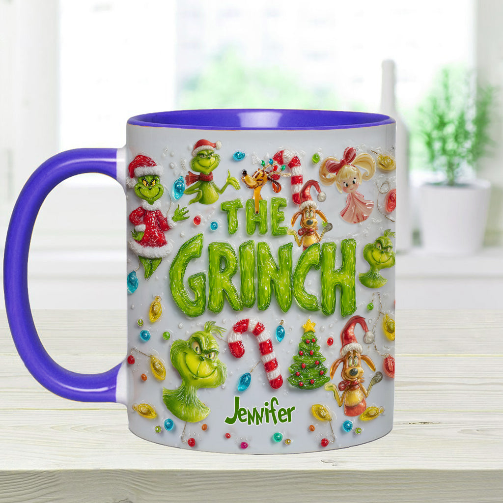 Joyeux Noël Vert - Mug décoratif personnalisé avec étole
