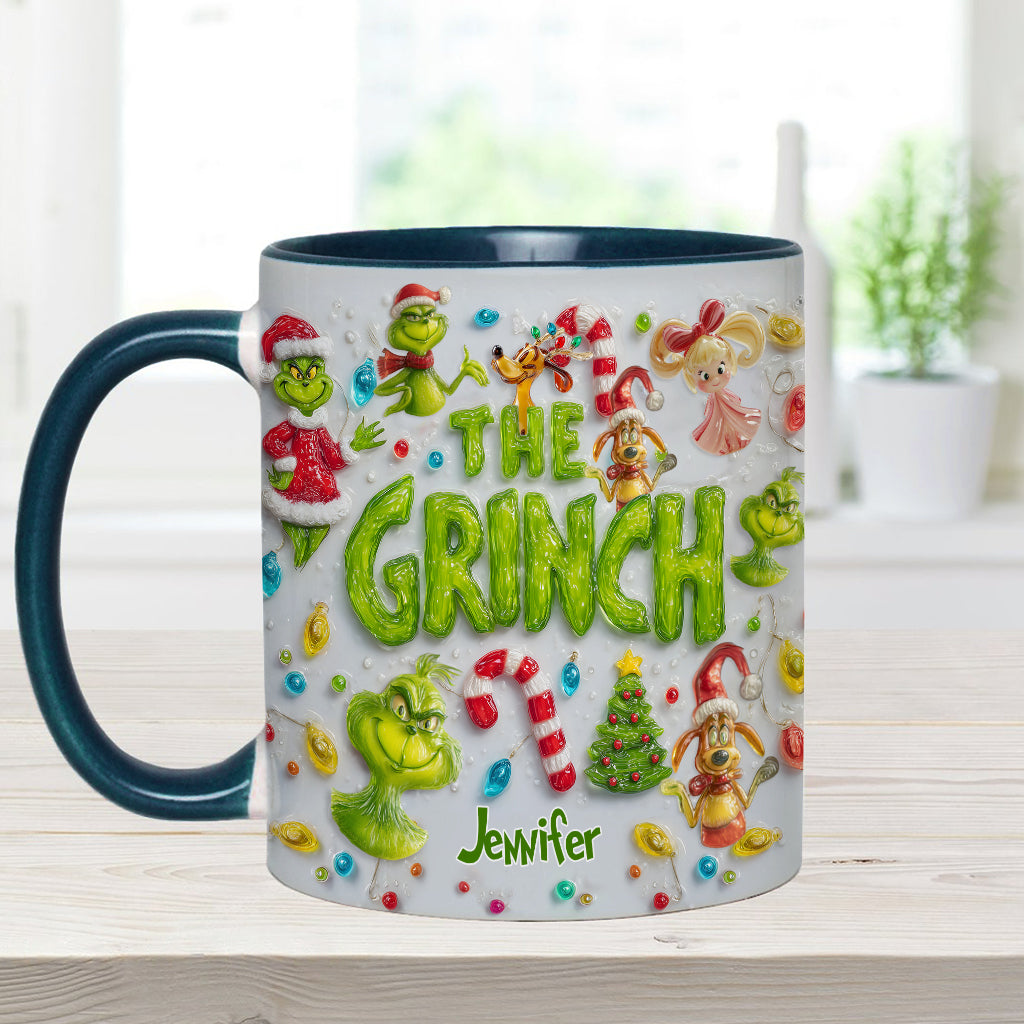 Joyeux Noël Vert - Mug décoratif personnalisé avec étole
