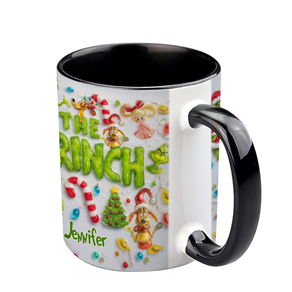Joyeux Noël Vert - Mug décoratif personnalisé avec étole