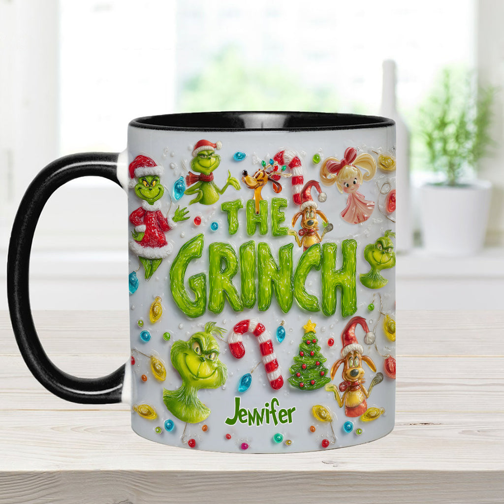 Joyeux Noël Vert - Mug décoratif personnalisé avec étole