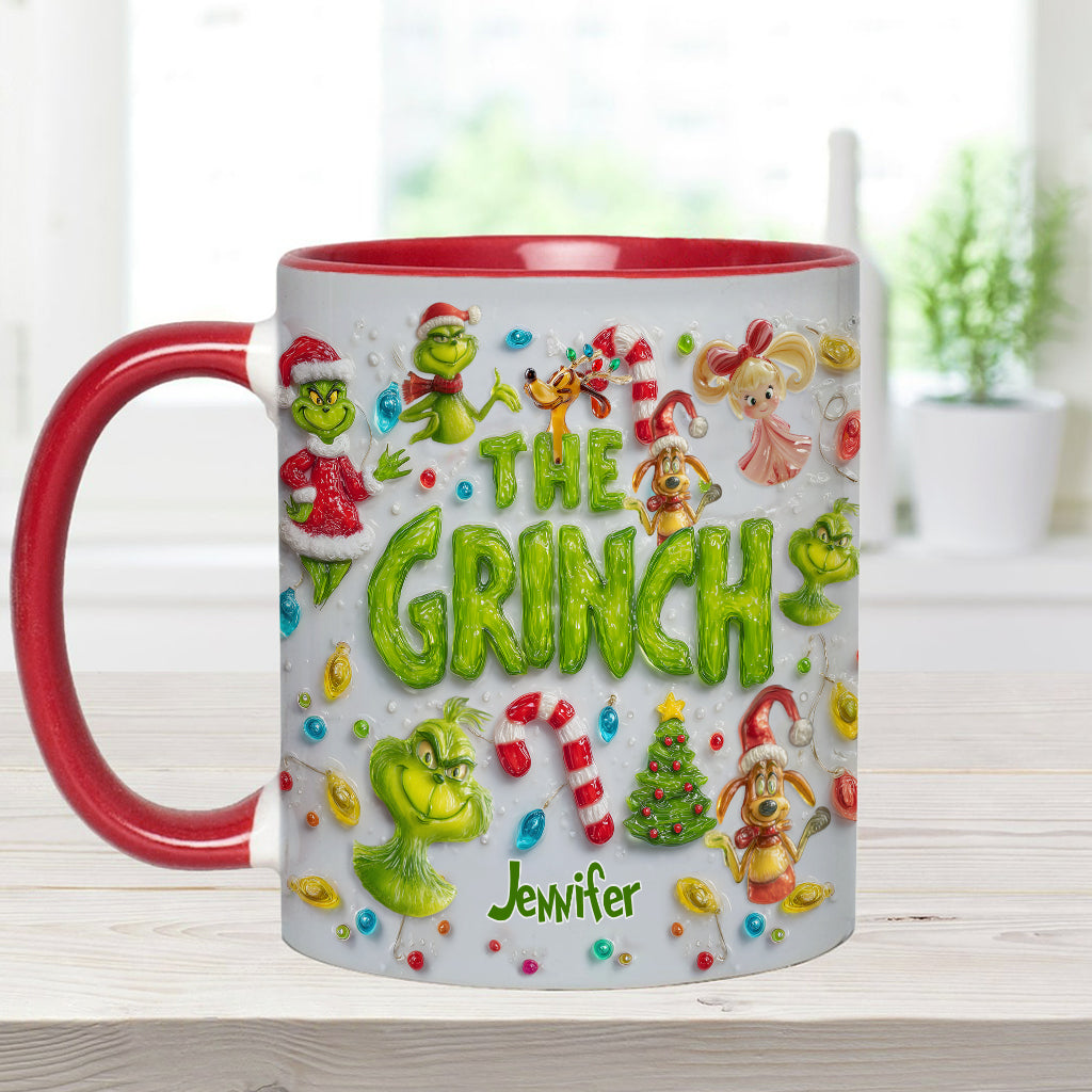 Joyeux Noël Vert - Mug décoratif personnalisé avec étole