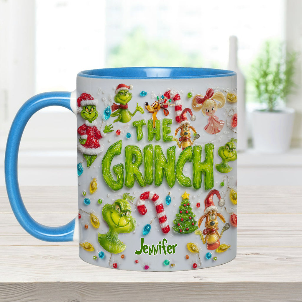 Joyeux Noël Vert - Mug décoratif personnalisé avec étole